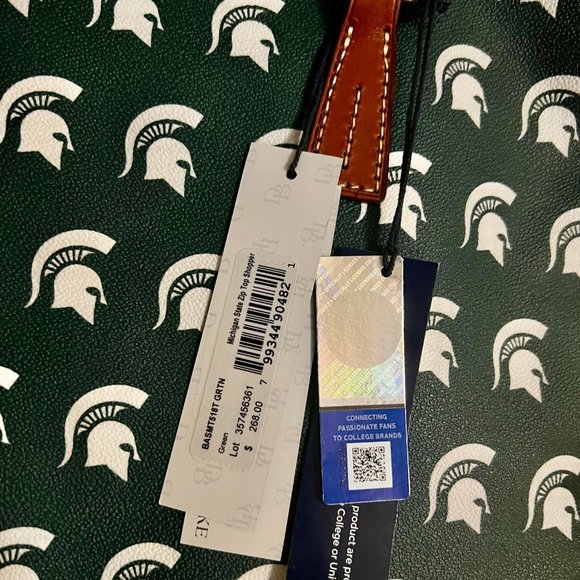 BRAND NEW DISCONTINUED DOONEY & BOURKE MICHIGAN STATE TOTE BAG PURSE - Picture 3 of 3